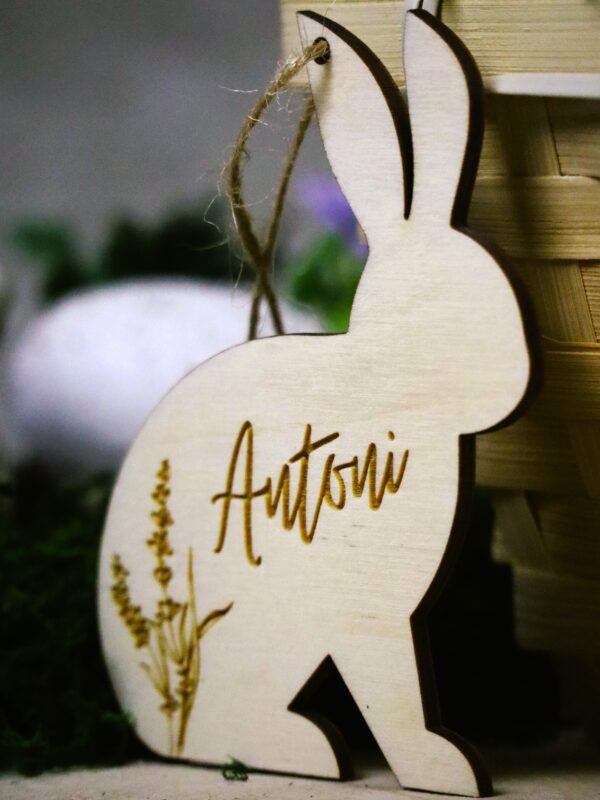 Zawieszka zajączek z imieniem