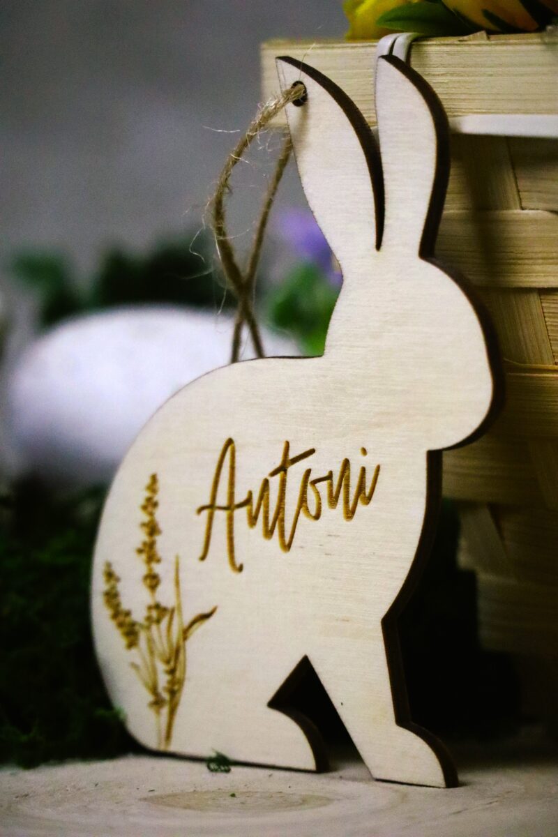 Zawieszka zajączek z imieniem