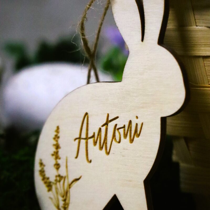 Zawieszka zajączek z imieniem