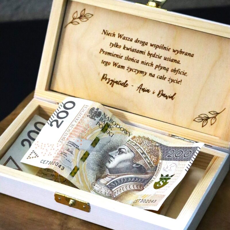 Pudełko ślubne na banknoty