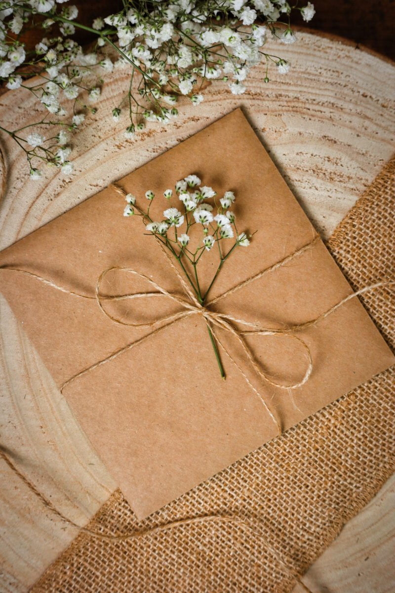 Drewniana kartka na Chrzest Święty