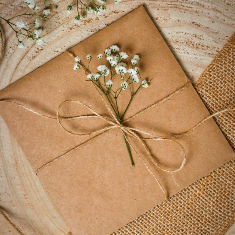 Drewniana kartka na Chrzest Święty