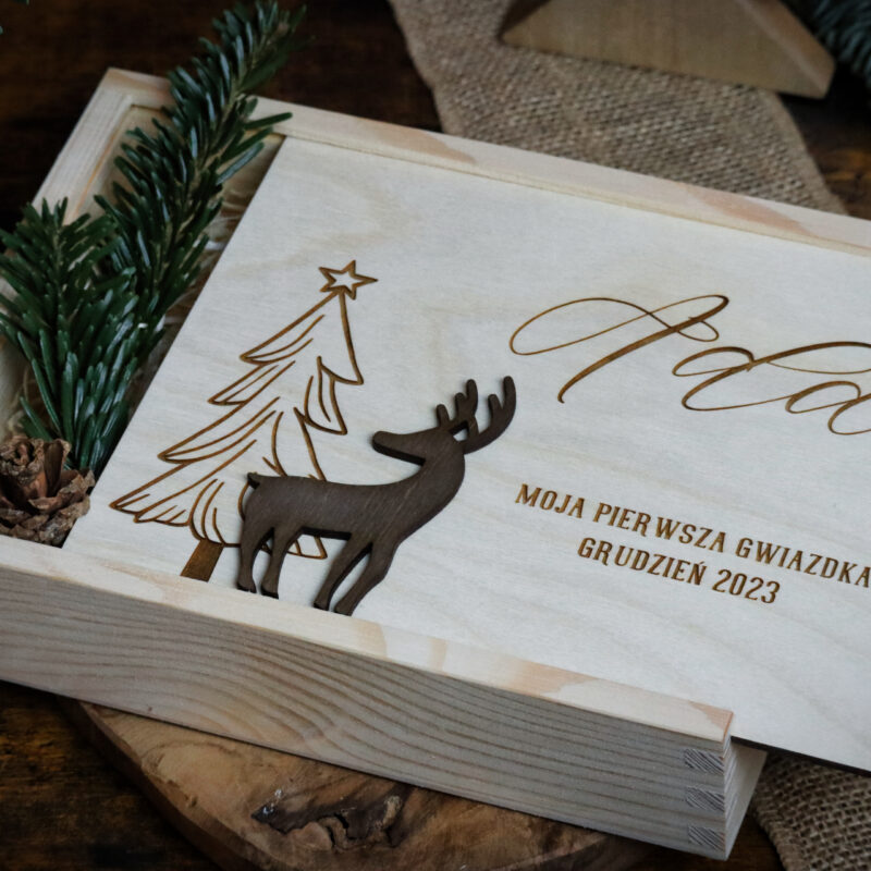 Pudełko świąteczne na prezent lub zdjęcia