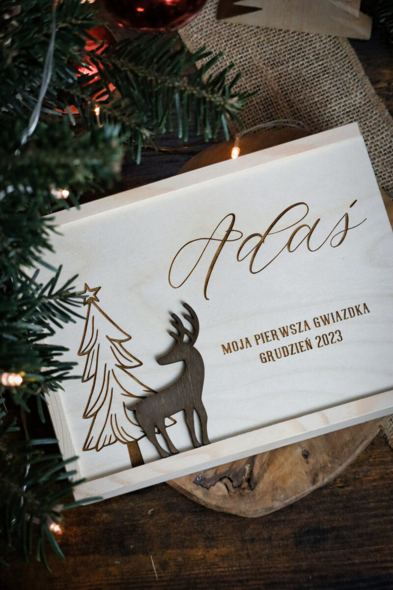 Pudełko świąteczne na prezent lub zdjęcia