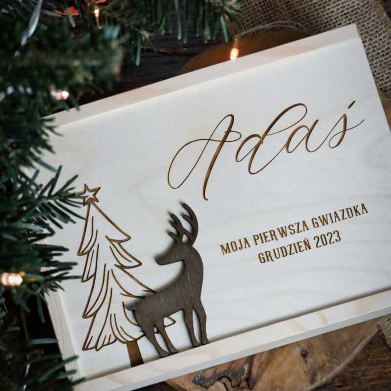 Pudełko świąteczne na prezent lub zdjęcia