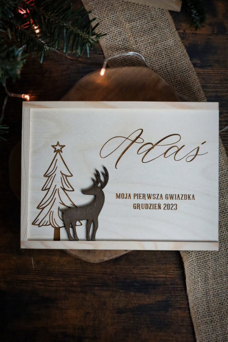 Pudełko świąteczne na prezent lub zdjęcia