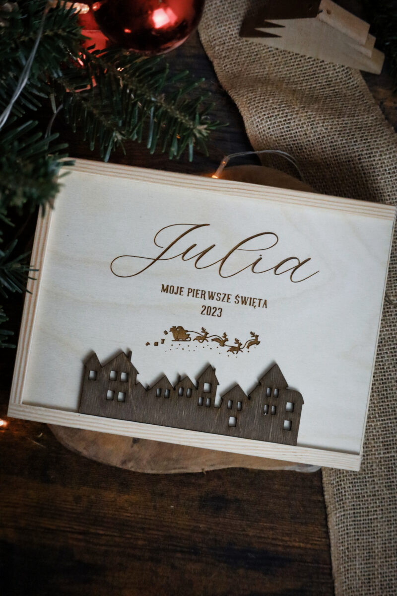 Pudełko świąteczne na prezent lub zdjęcia