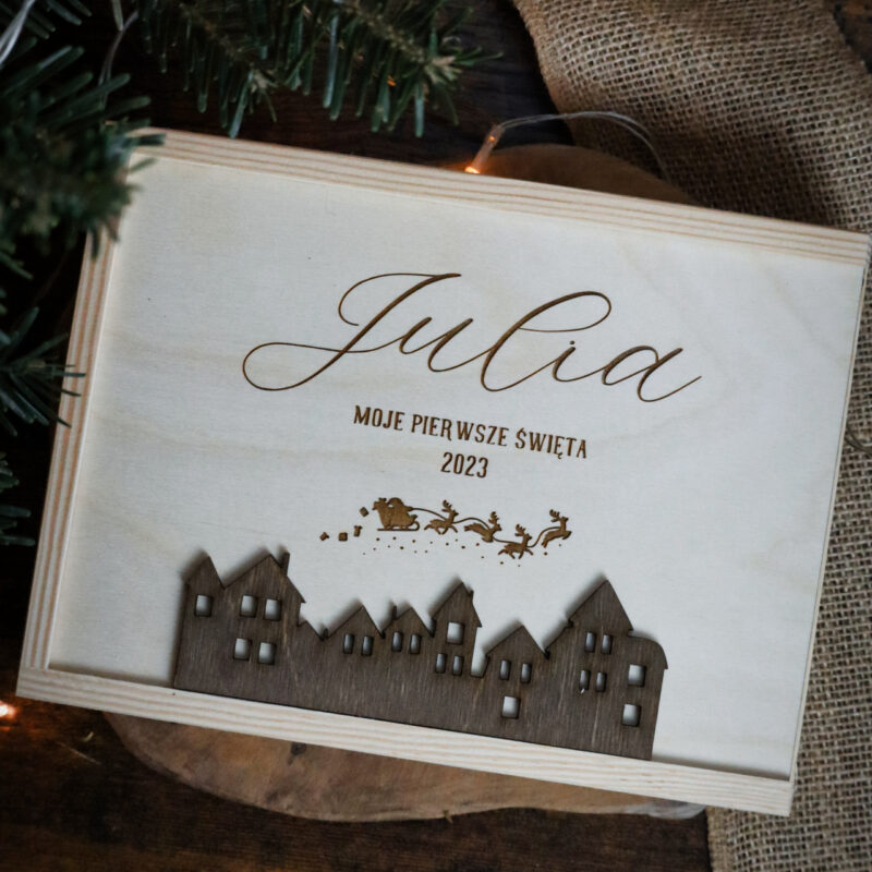 Pudełko świąteczne na prezent lub zdjęcia