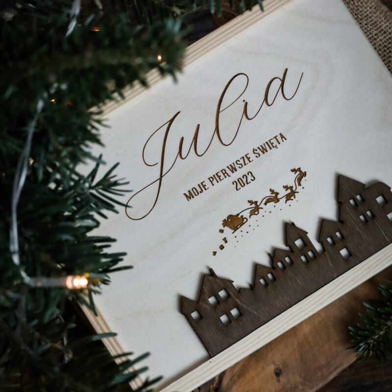 Pudełko świąteczne na prezent lub zdjęcia