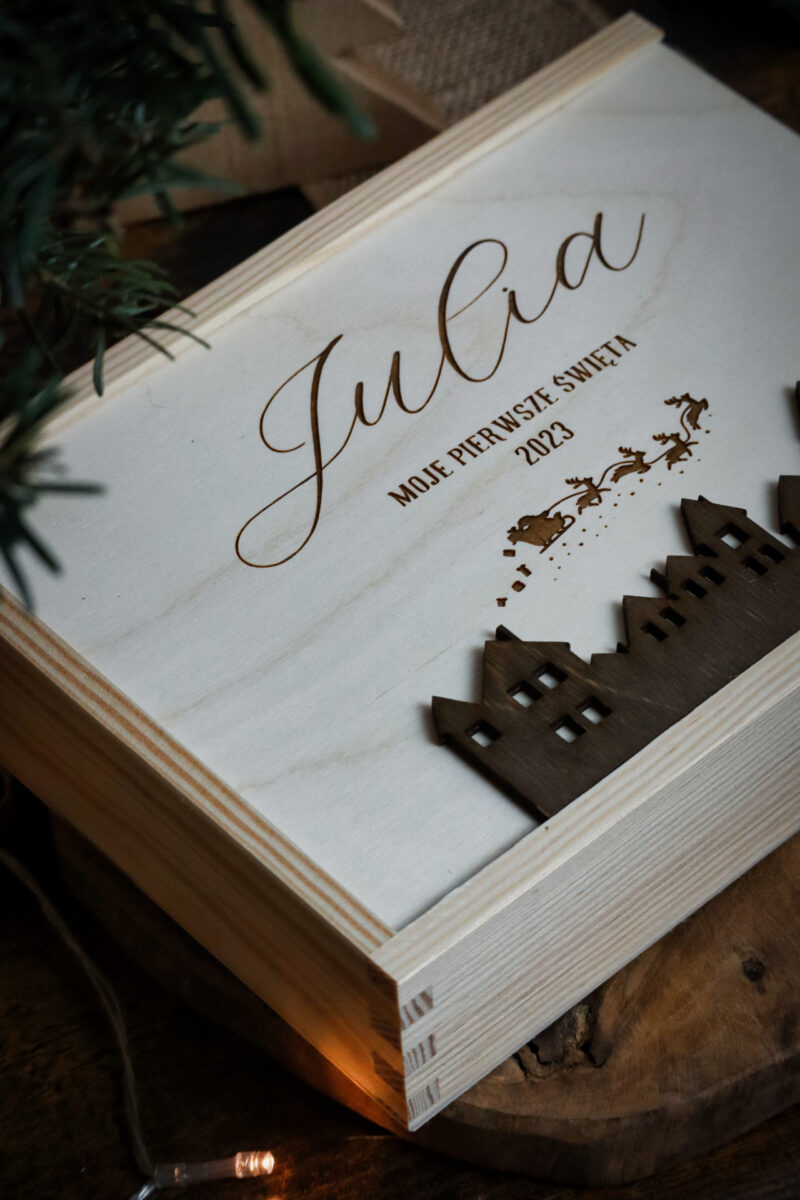 Pudełko świąteczne na prezent lub zdjęcia