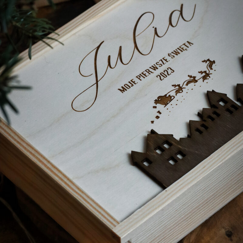 Pudełko świąteczne na prezent lub zdjęcia