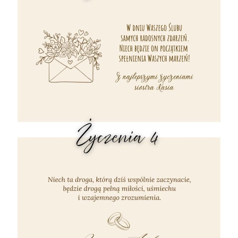 Grawerowana szkatułka ślubna z przegródkami