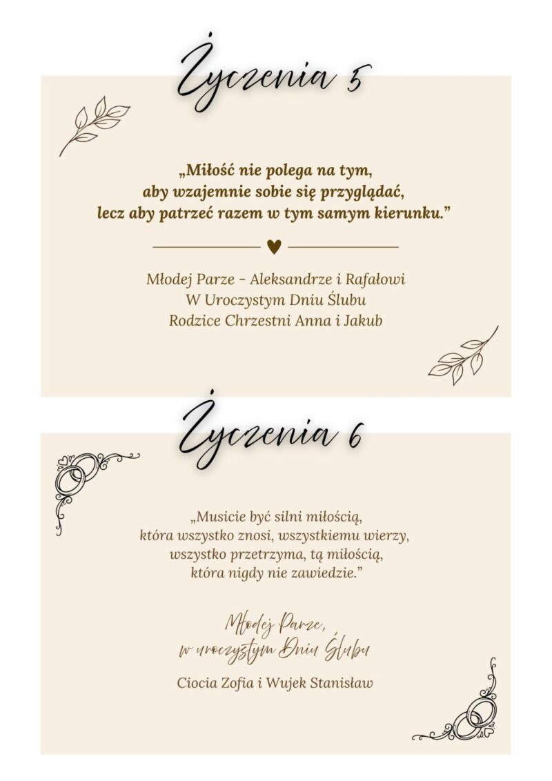 Grawerowana szkatułka ślubna z przegródkami