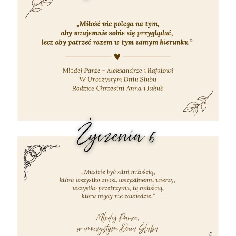 Grawerowana szkatułka ślubna z przegródkami