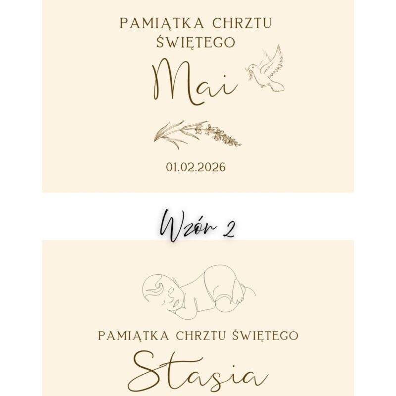 Szkatułka z przegródkami na Chrzest Święty