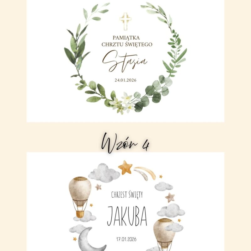 Białe pudełko z Biblią na Chrzest Święty