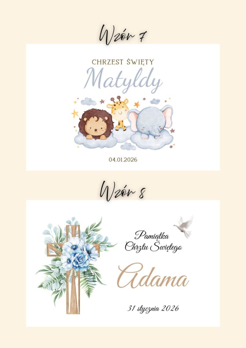 Białe pudełko z Biblią na Chrzest Święty