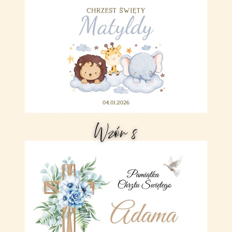 Białe pudełko z Biblią na Chrzest Święty