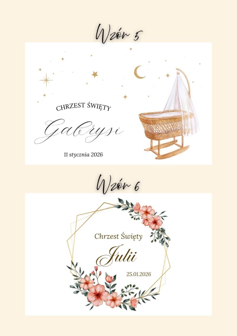 Białe pudełko z Biblią na Chrzest Święty