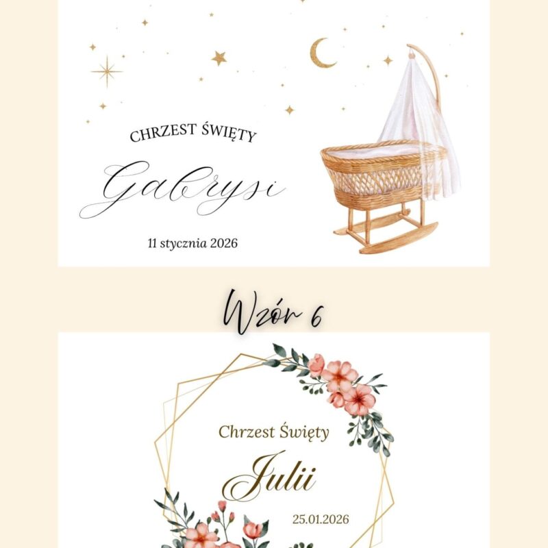 Białe pudełko z Biblią na Chrzest Święty