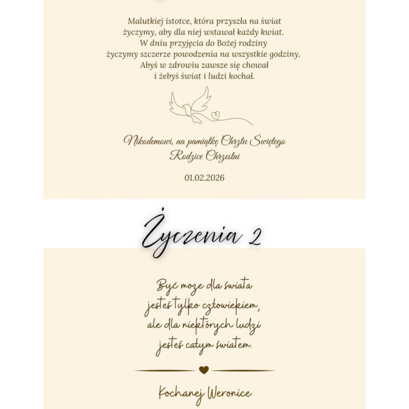 Białe pudełko z Biblią na Chrzest Święty