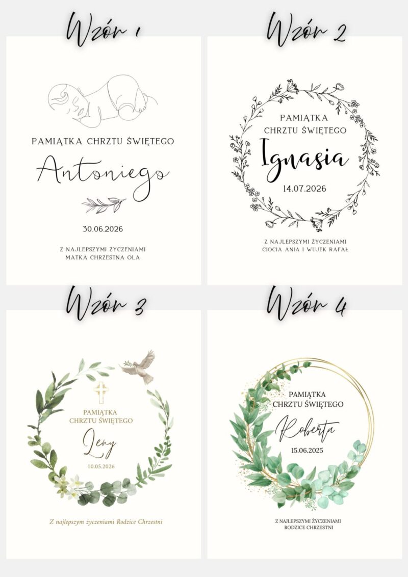 Pamiątkowy album na zdjęcia z Chrztu Świętego z dedykacją