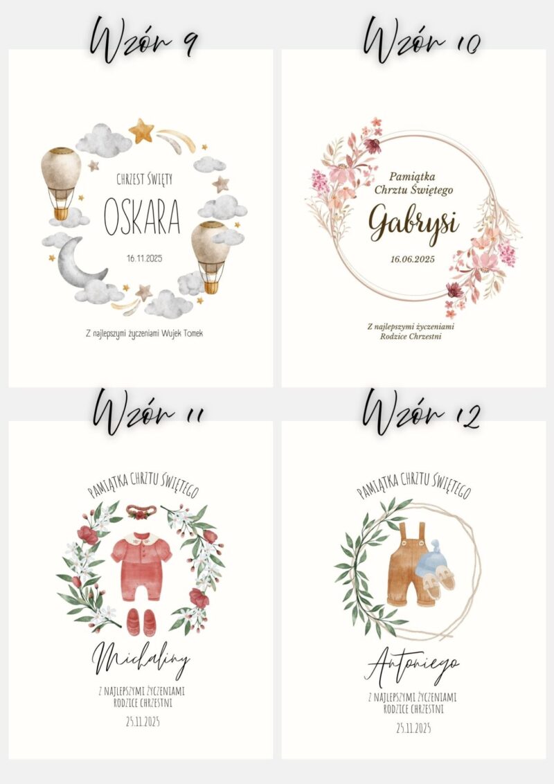 Pamiątkowy album na zdjęcia z Chrztu Świętego z dedykacją