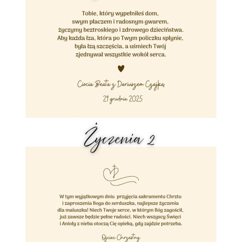 Szkatułka z przegródkami na Chrzest Święty