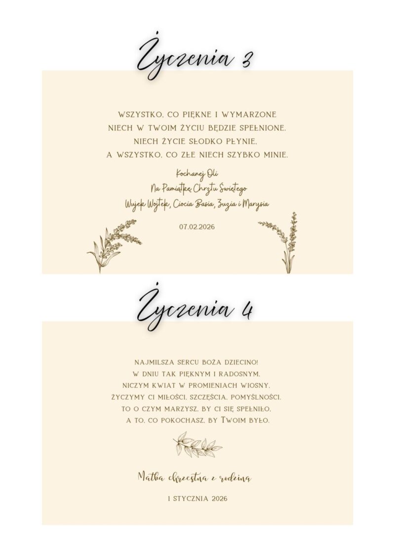 Szkatułka z przegródkami na Chrzest Święty