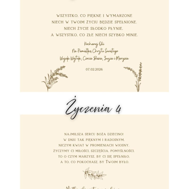 Szkatułka z przegródkami na Chrzest Święty