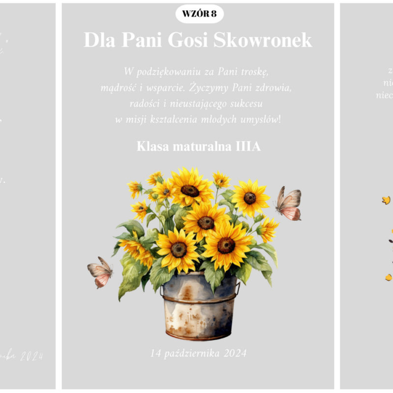 Statuetka z życzeniami dla nauczyciela