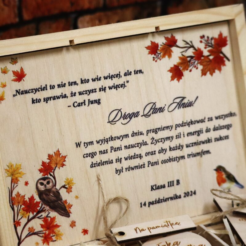 Szkatułka prezentowa dla nauczyciela