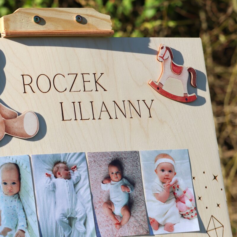 Tablica na roczek Zabawki dziewczęce