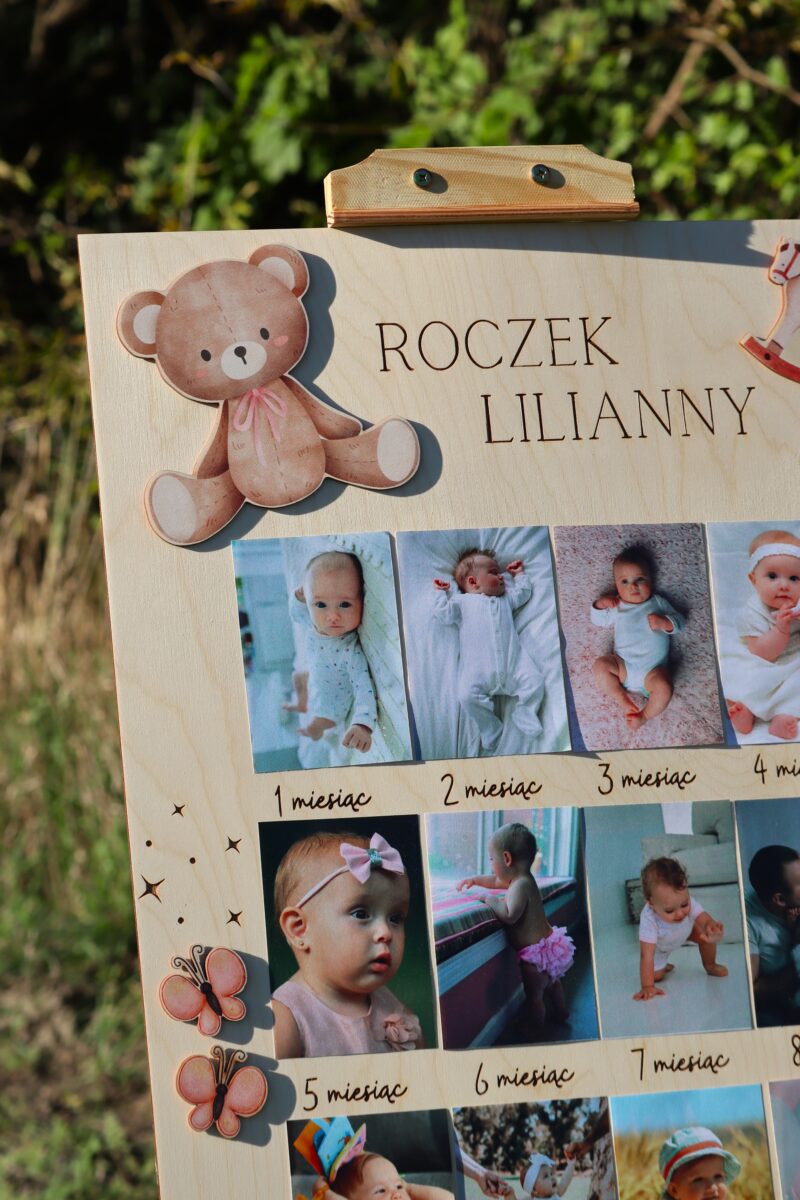 Tablica na roczek Zabawki dziewczęce