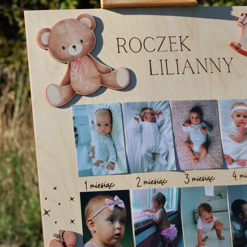 Tablica na roczek Zabawki dziewczęce