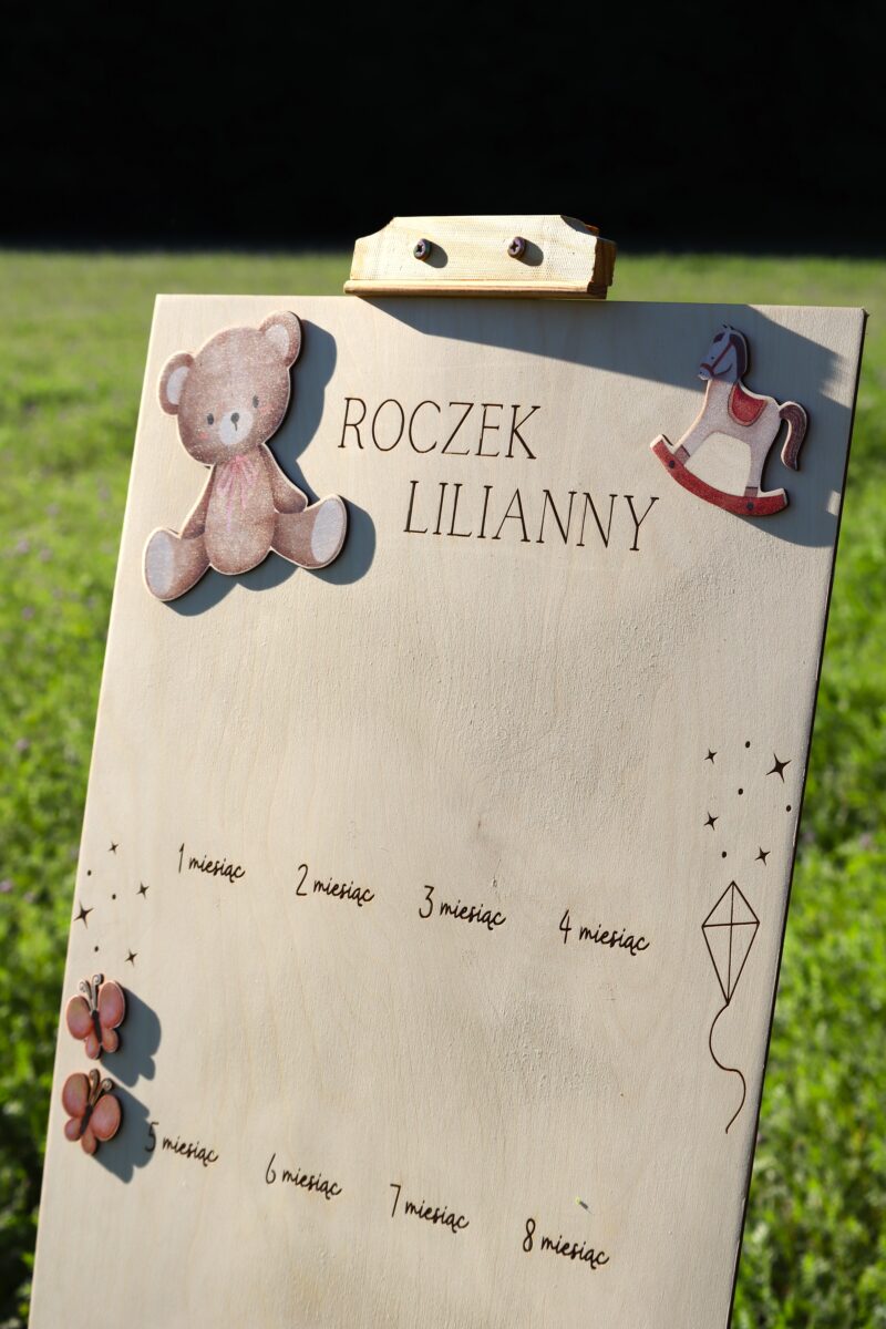 Tablica na roczek Zabawki dziewczęce