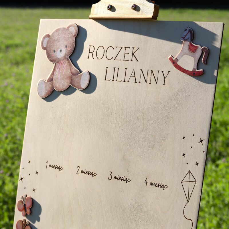 Tablica na roczek Zabawki dziewczęce