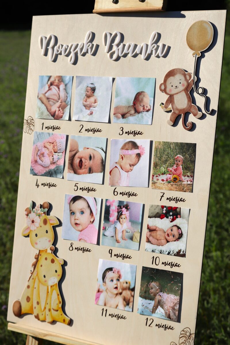 Tablica na roczek Zwierzęta Safari