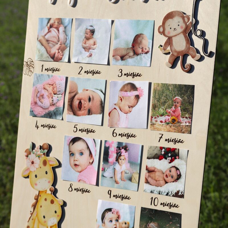 Tablica na roczek Zwierzęta Safari