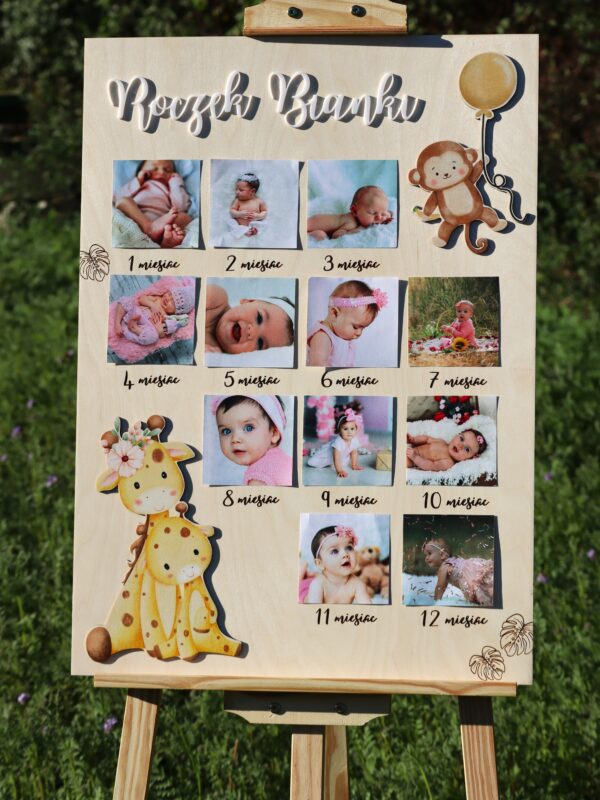 Tablica na roczek Zwierzęta Safari