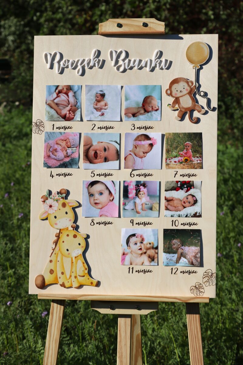 Tablica na roczek Zwierzęta Safari