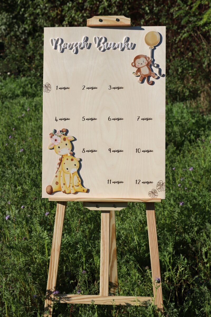 Tablica na roczek Zwierzęta Safari