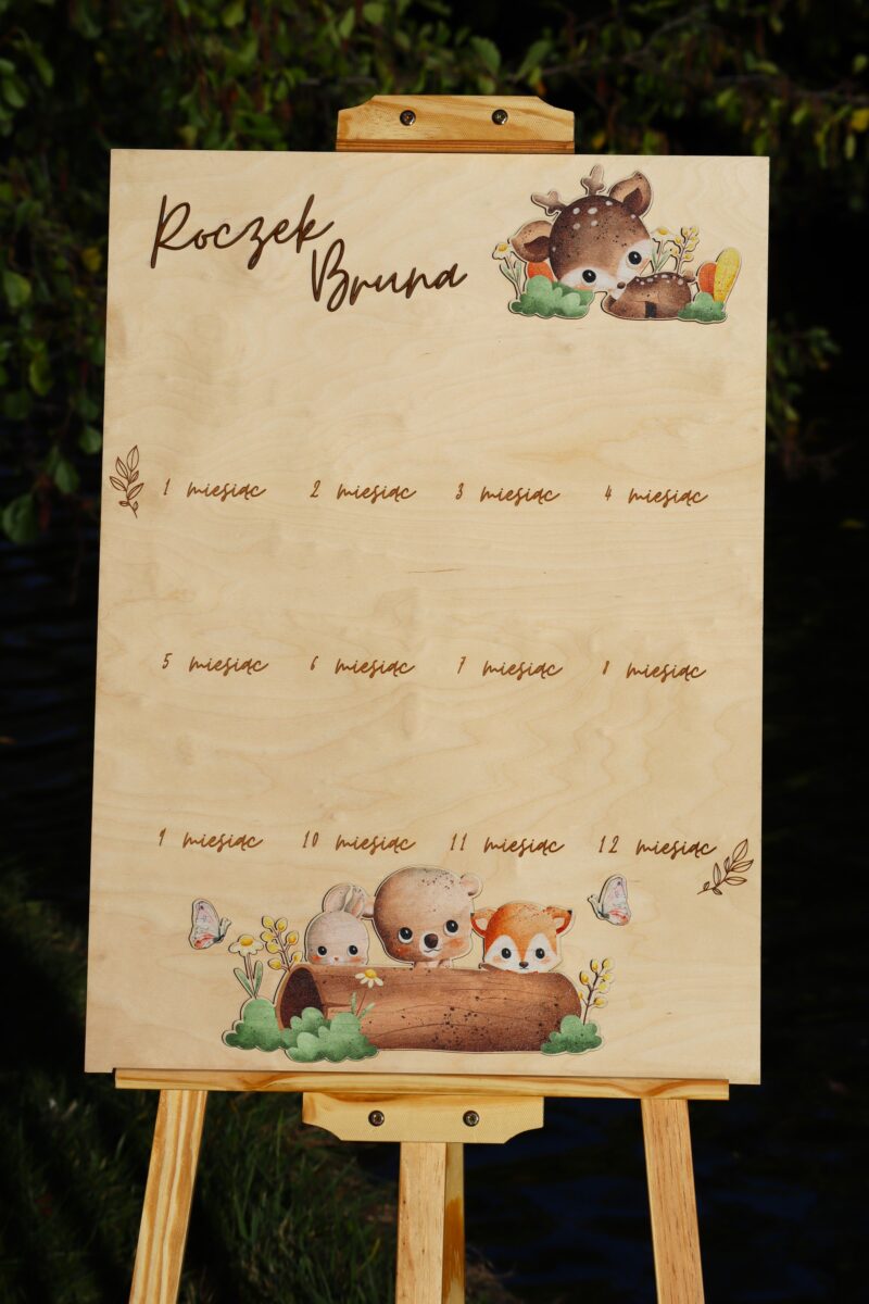 Tablica na roczek Leśne zwierzęta