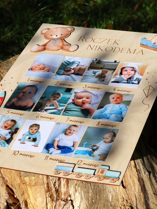 Tablica na roczek Zabawki chłopięce