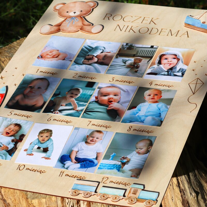 Tablica na roczek Zabawki chłopięce