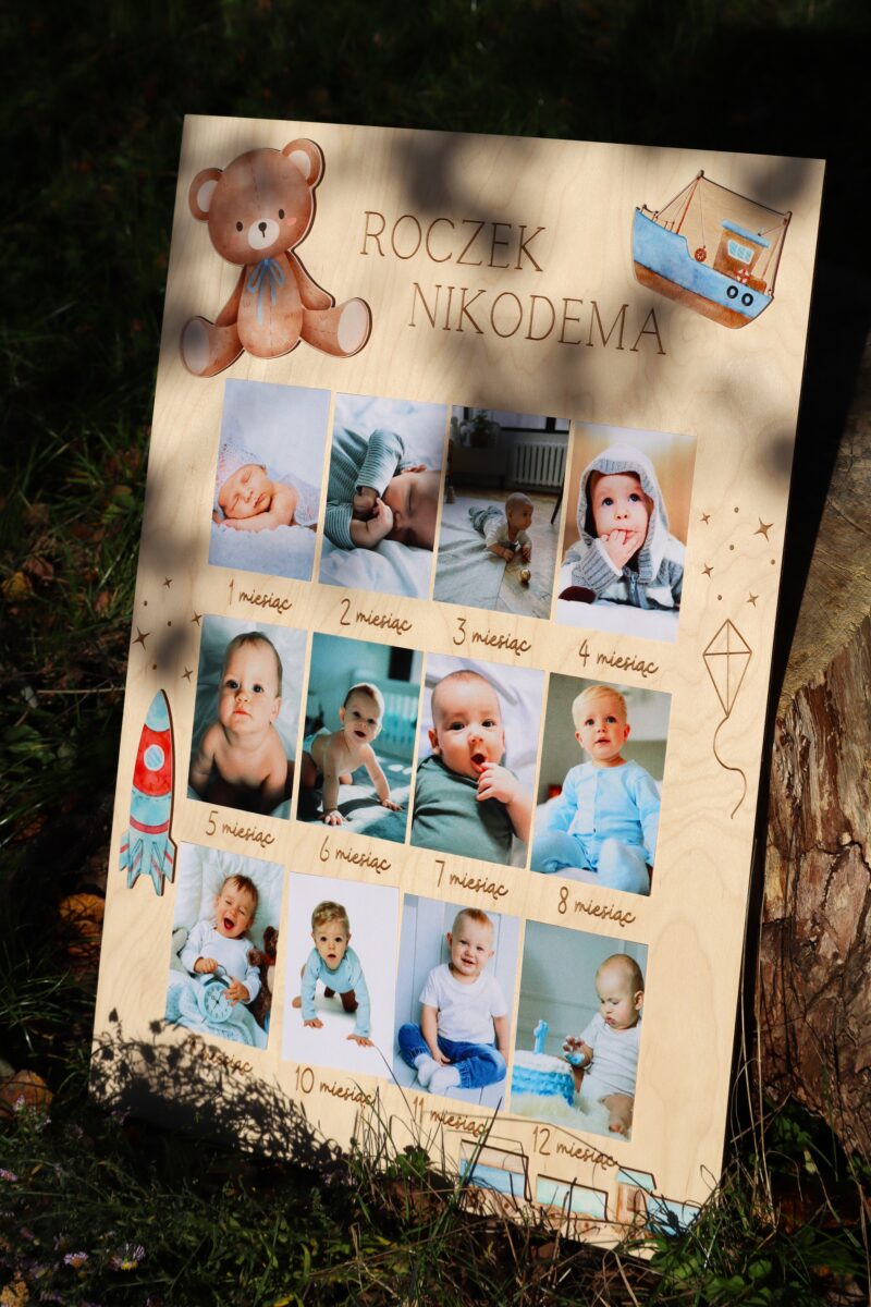 Tablica na roczek Zabawki chłopięce