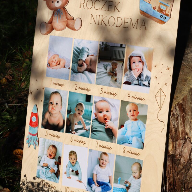 Tablica na roczek Zabawki chłopięce