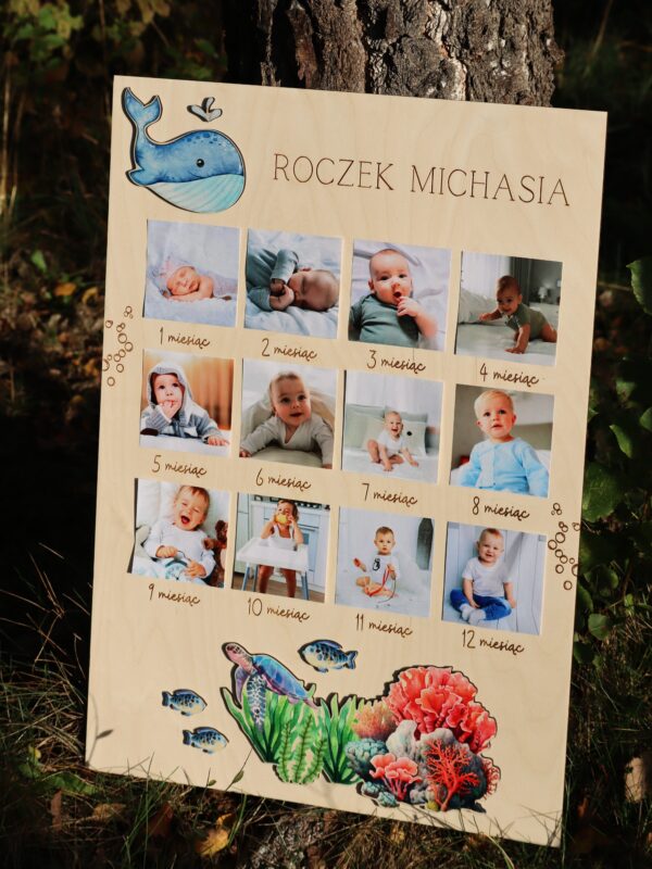 Tablica na roczek Morskie zwierzątka