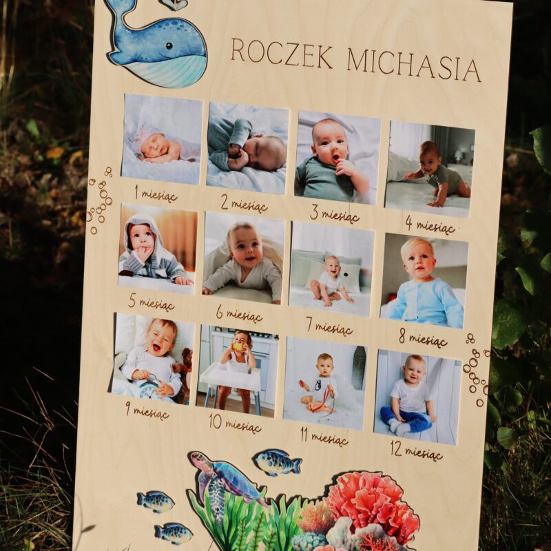 Tablica na roczek Morskie zwierzątka