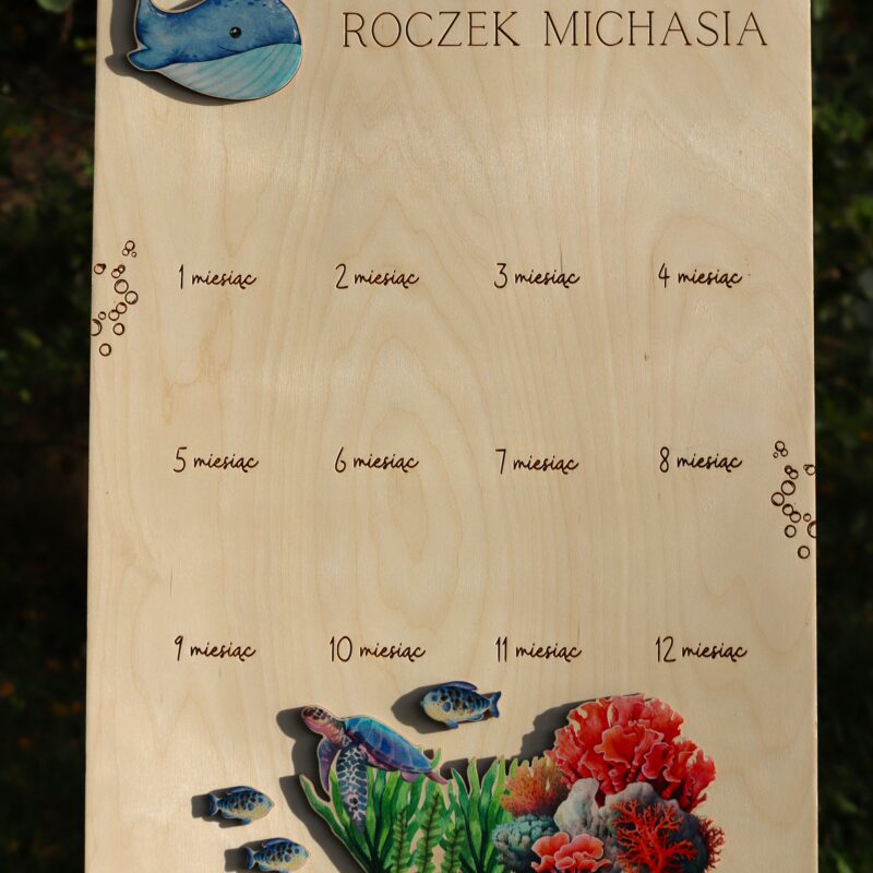Tablica na roczek Morskie zwierzątka